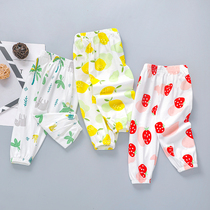 Childrens anti-mosquito pants slim fit summer sleeping pants male and female baby bunches pants 0-3 out of the baby summer dress hit bottom
