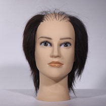 Mens replacement hair block hair cutting practice head model hairdressing practice head model real hair training head