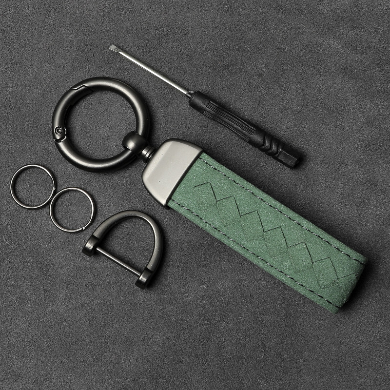Car key buckle upturned fur key ring Personality Creative Advanced Sense Woven Keychain Men Upscale Hanging Accessories-Taobao