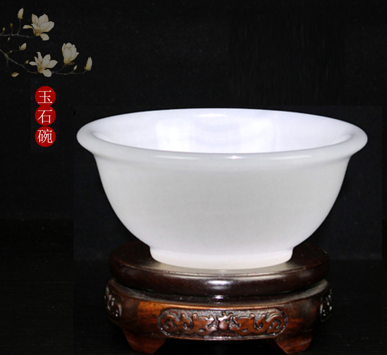 Natural Afghanistan Jade Bowl Home Swing Accessories Auspicious Joe Transfer Gift Gift