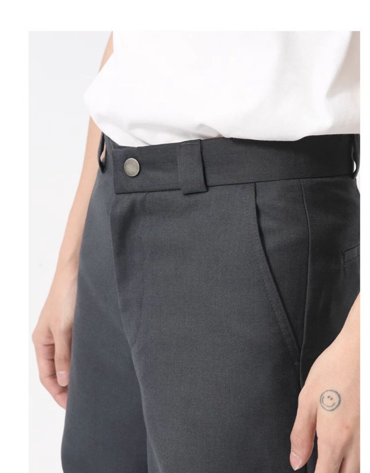 Зичен Зичен оригинал микро Ба брюки мужской сложить швабрый драпировка твердый личность дизайн смысл случайный брюки 