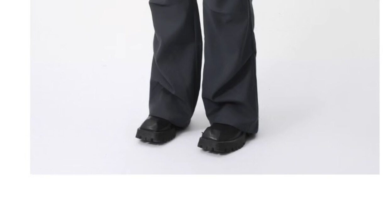 Зичен Зичен оригинал микро Ба брюки мужской сложить швабрый драпировка твердый личность дизайн смысл случайный брюки 