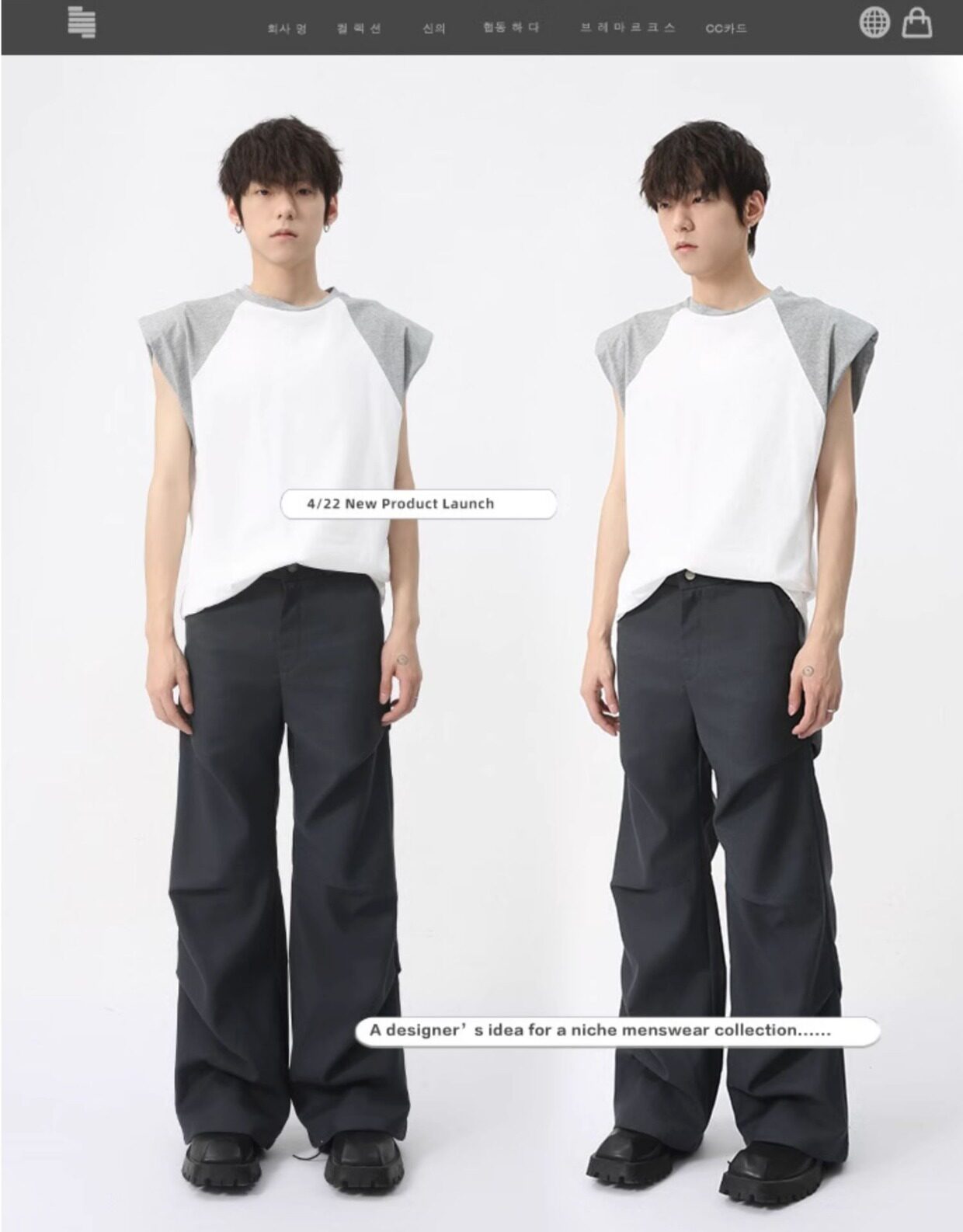 Зичен Зичен оригинал микро Ба брюки мужской сложить швабрый драпировка твердый личность дизайн смысл случайный брюки 