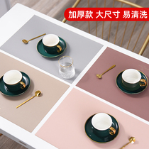 Coaster ins Wind easy to clean Japanese Western placemats waterproof and oil proof scalding bowl light luxury Nordic heat insulation mat table mat