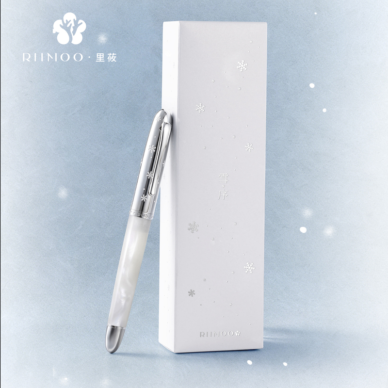 Riimoo 506 Snow Series Fountain Pen for Men and Women, Recommended for Exquisite High-End Fashionable Birthday Graduation Gifts, Holiday Gifts, High-Value Acrylic Student Business Calligraphy Pen with Engraving