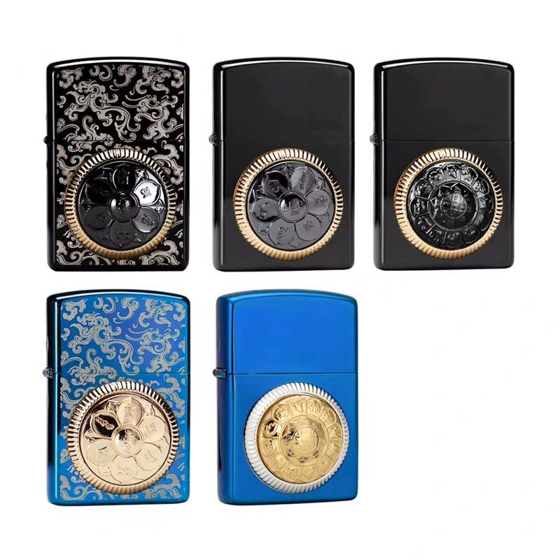 Kerosene Lighter DIY sticker chapter creative personality zp universal hair burning friendly decoration accessories Rotatable Patch Pins