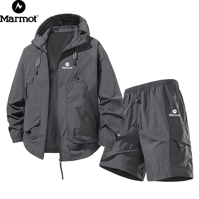 Groundhog Sun Protection Clothing Set Men's Jacket Summer Couple Quick-Drying Shorts Casual Sports Outdoor Uv Protection Groundhog Sun Protection Clothing Set Men's Jacket Summer Couple Quick-Drying Shorts Casual Sports Outdoor Uv Protection