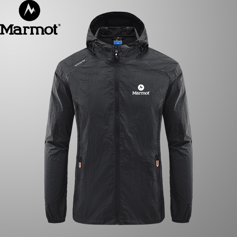 Groundhog Sun Protection Jacket Summer Men's Hooded Skin Jacket Outdoor Anti-Uv Top Casual Sun Protection Jacket