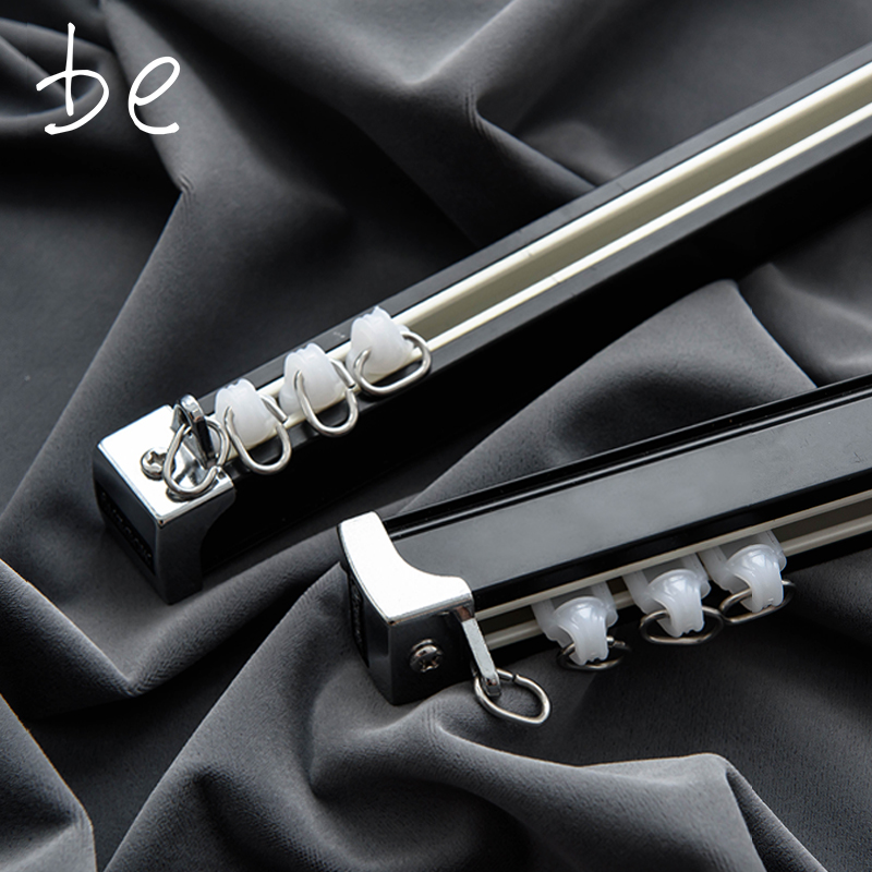Palau Thickened Aluminum Alloy Curtain Rail Track Slide Rail Straight Rail Mute Double Track Single-Track Top Loading Side Dress Customization