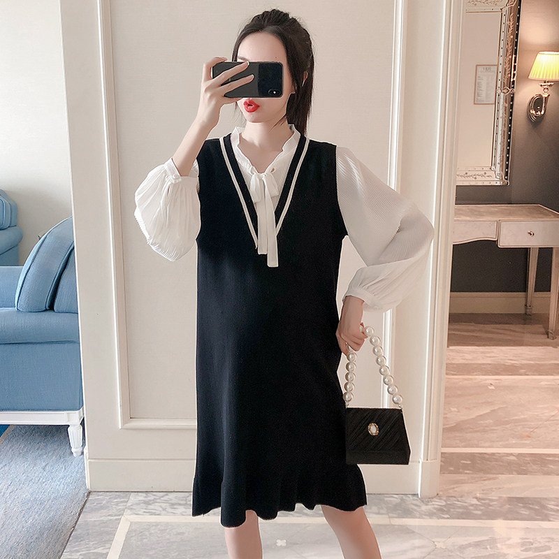 Pregnant women spring and autumn pregnant mother dress fairy super fairy maternity dress top tide autumn 2019 fashion new