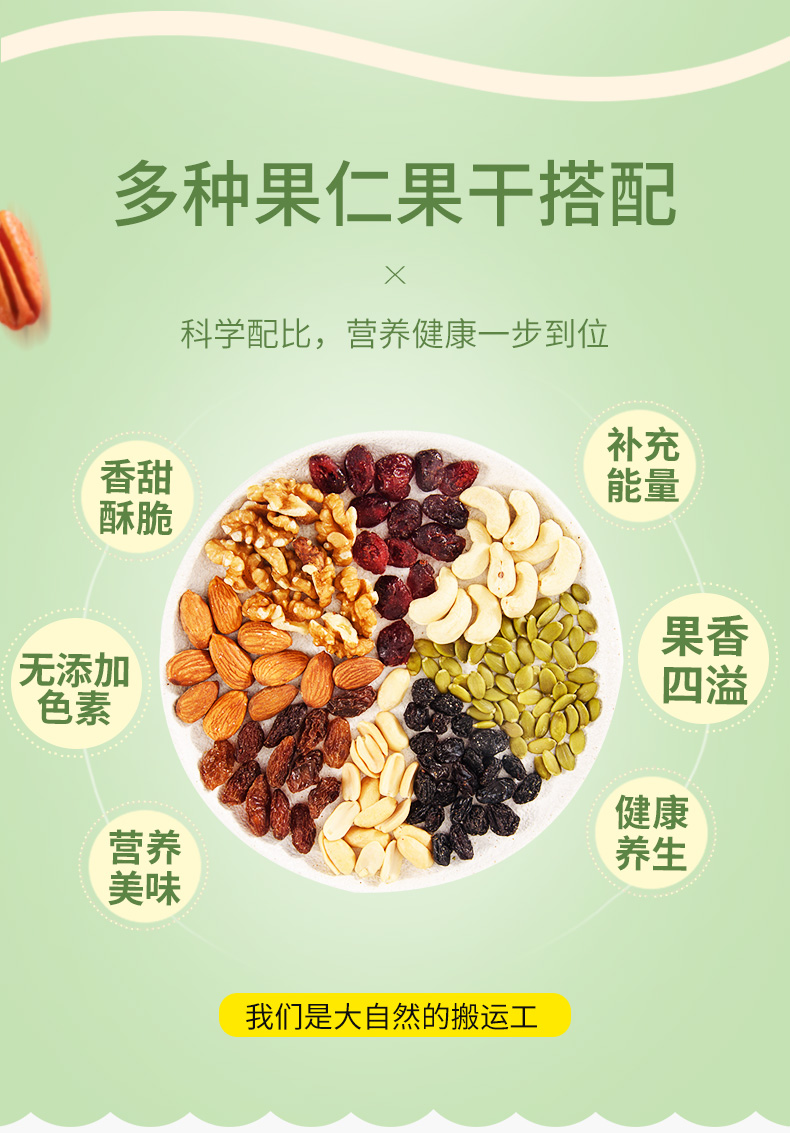 每日坚果混合坚果干果综合果仁混合装小包装罐装500g儿童健康零食商品详情图