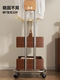 Solid Wood Bedroom Floor-Standing Coat Rack for Home Use, New Model for Living Room, Mobile Storage and Hanging Clothes All-In-One Rack