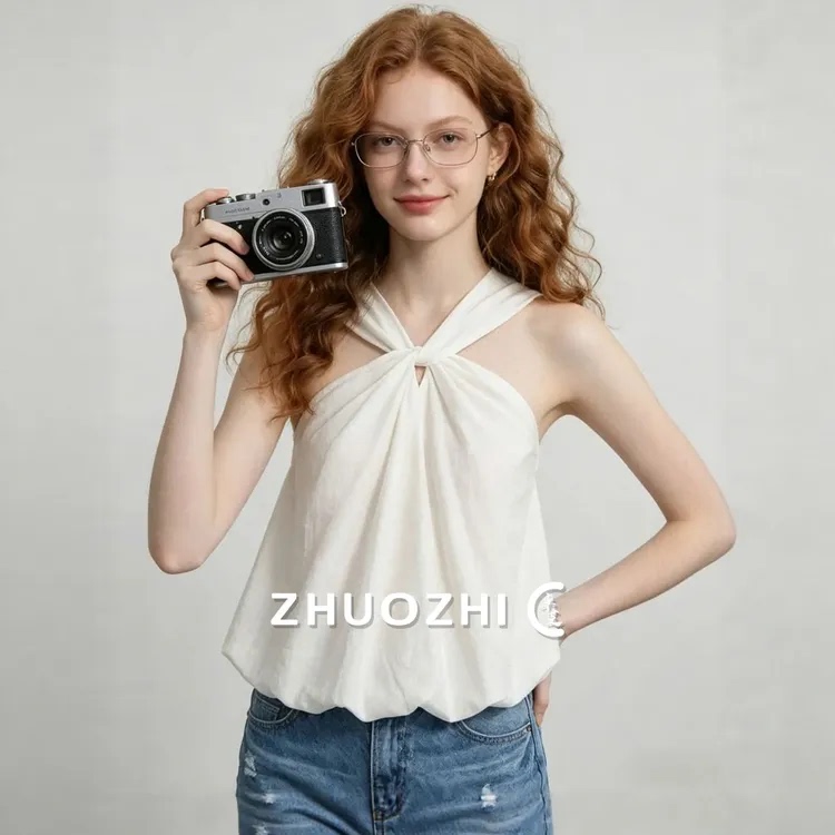 Zhuo Zhi French Resort Style Reversible Vest 2026 Summer New Miu-Style Design Floral Top