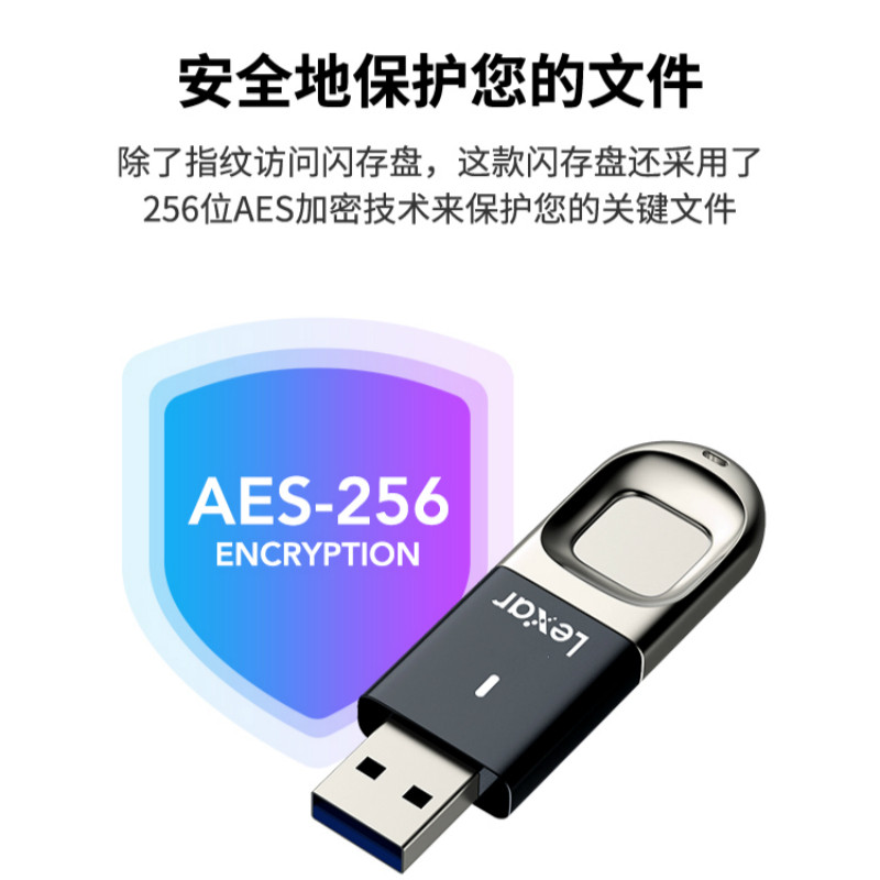 USB-флэш-накопитель Lexar JumpDrive Fingerprint F35 64ГБ с биометрическим сканером