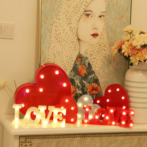 Girl heart dormitory room layout decorative lights Net red same model to send girlfriend little LOVE LOVE LOVE LOVE night light