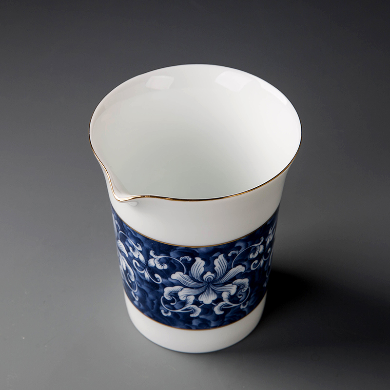 On the an abundant tea white porcelain ceramic fair keller kung fu tea set points of blue and white porcelain tea is tea and tea cup sea large cup