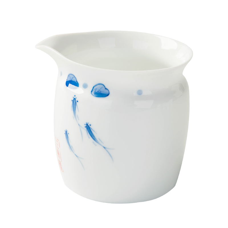 Feng fair white porcelain cup on kung fu tea accessories hand - made male cup points and tea cups, ceramic household tea sea