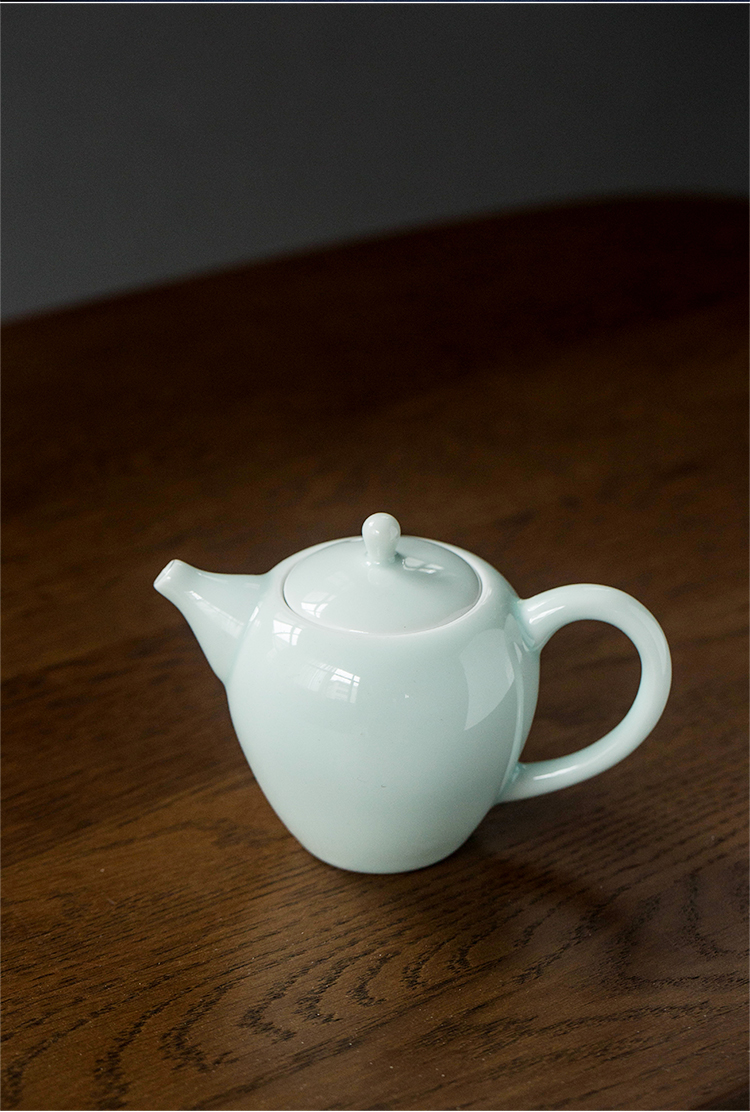 On fuvi teapot thin body celadon Japanese manual contracted kung fu office tea cyan porcelain tea set