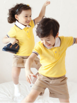 Kindergarten garden clothes summer clothes New British style Primary School students class clothes sports school uniform summer lapel set custom