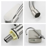 SUS304 КУХОННАЯ раковина из нержавеющей стали Одиночная холодная вода Триппер подъемный