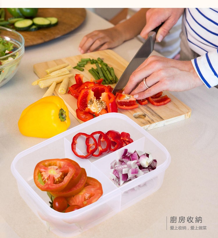Tim IKEA dung lượng lớn niêm phong hộp ăn trưa tươi hộp ăn trưa lò vi sóng sưởi ấm ngăn nhựa hộp ăn trưa hình chữ nhật nhà - Đồ bảo quản hộp giữ nhiệt đựng thức ăn