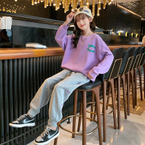 CUHK Girl girl suit net red loose girl Wei clothing Spring and autumn money Casual Sportswear Fashion clothing Yangqi Two sets