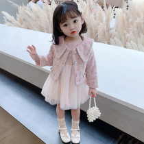 Tide Card Girl Autumn Clothing Small Scents Wind dress 2022 Yangqi Fashionable Girl Child Foreign Air Princess Dress