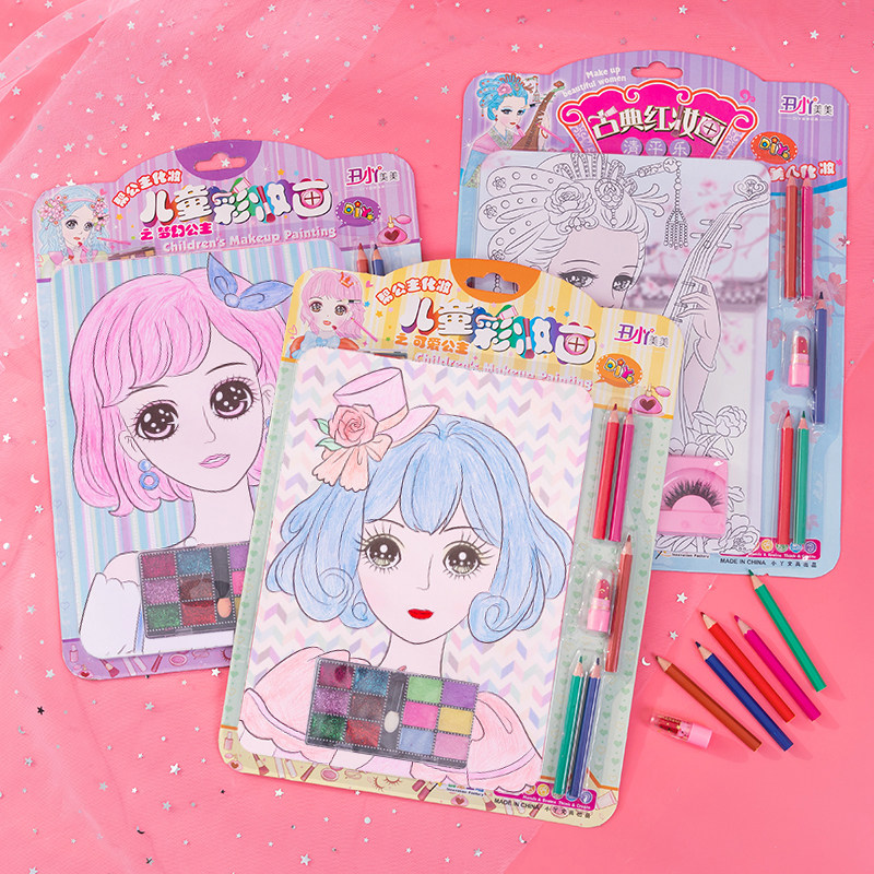 Children Presents color Painting Bensecret Garden Princess Water Painting This sketch Red Kindergarten Painting hand graffiti Makeup