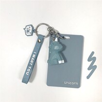 Card Bag Key Buckle Two-in-one Student Meal Card Campus Entrance Guard House Card Girl Silicone Door Cutting Sleeve Key Button