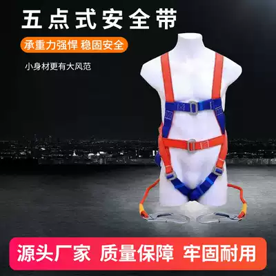 Full-body five-point seat belt high-altitude outdoor operation construction anti-Fall National Standard Double Hook safety rope safety belt