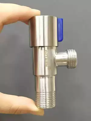 304 stainless steel thickened extended hot and cold switch toilet household short water tee triangle valve into the wall bathroom