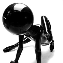 Latex women tight all - inclusive latex clothes 3D chest moving fake nipple set customized