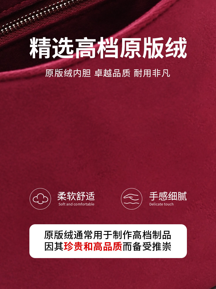 Guyi Is Suitable for Lv All-In-One Bb Handbag Liner, Original Velvet Monogram Bucket Bag Lining Storage