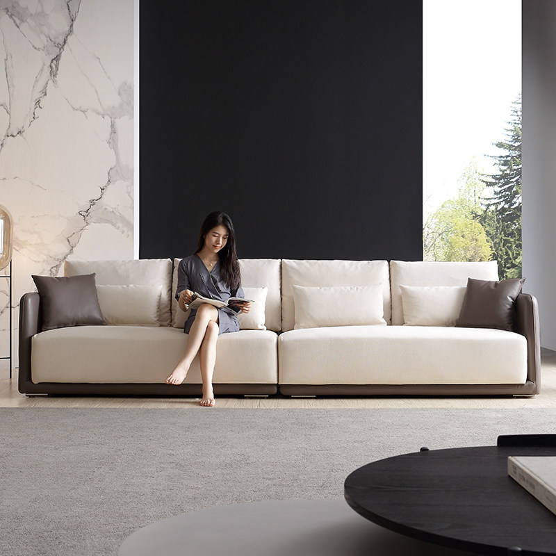 Italian luxury sofa small family living room Nordic double three four fabric sofa simple modern furniture