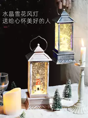 Shake sound with the same snowflake windproof lamp decoration newlywed creative gift for girlfriend and girlfriend birthday wedding gift crystal music box