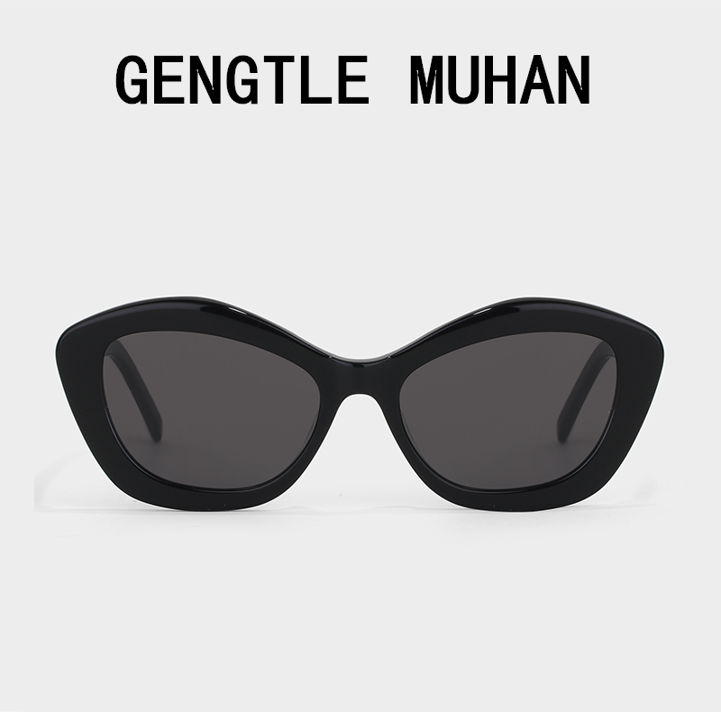 GM sunglasses women 2022 new advanced senses INS cat eye rhombus sunglasses female face long face can be matched with myopia