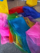 Scarf color square scarf baby early education kindergarten game childrens gauze music and dance