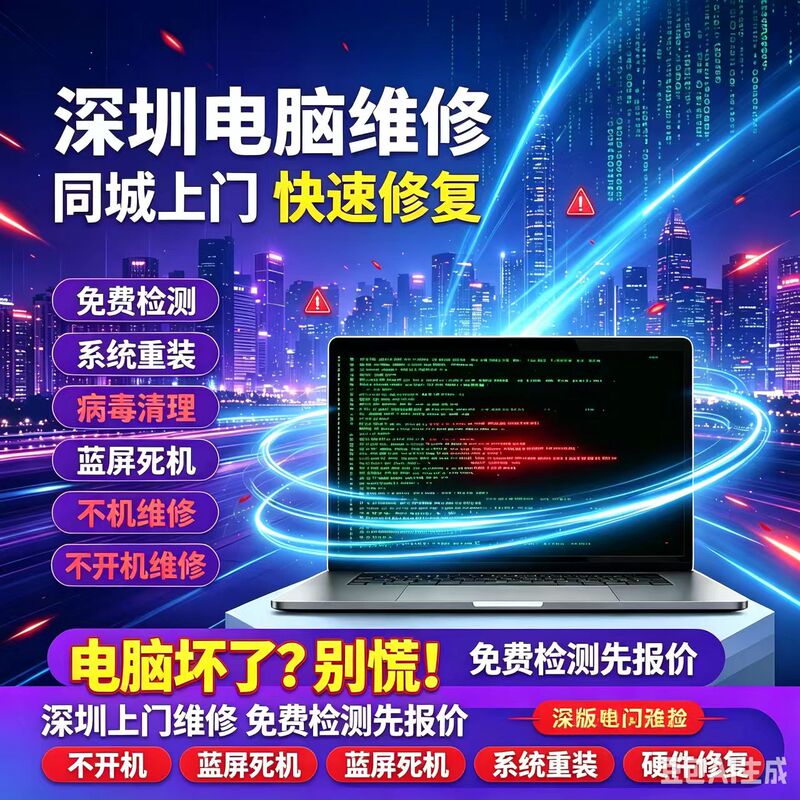 Shenzhen Door-To-Door Computer Repair Service Can Quickly Come to Your Home to Repair Desktop Computers and Laptops