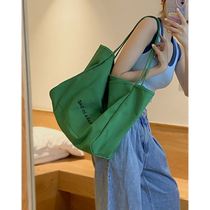 Beautiful handbag canvas bag fashion trend school girl Summer minority lazy commuter zipper design sense