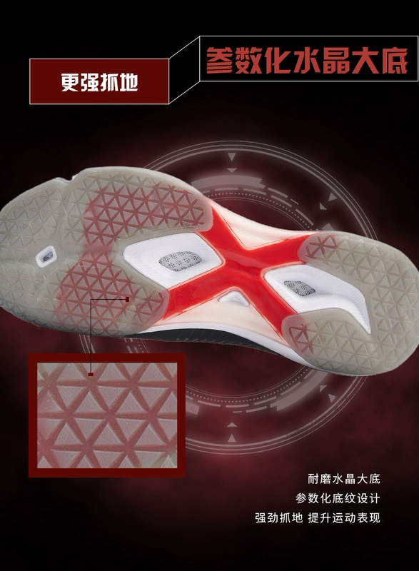 Giày cầu lông Li Ning chính hãng mới Giày nam đột kích Giày nữ SEZZ008 Giày thi đấu chuyên nghiệp AYZP003 - Giày cầu lông