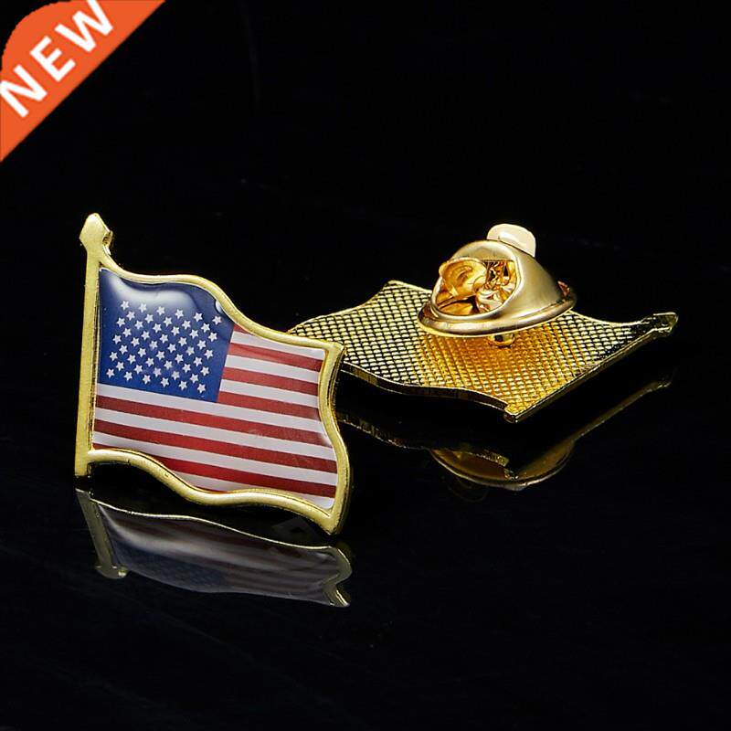 10 Spille Bandiera Americana USA - Per Cappello O Cravatta, Giorno Dell'Indipendenza - Foto 2