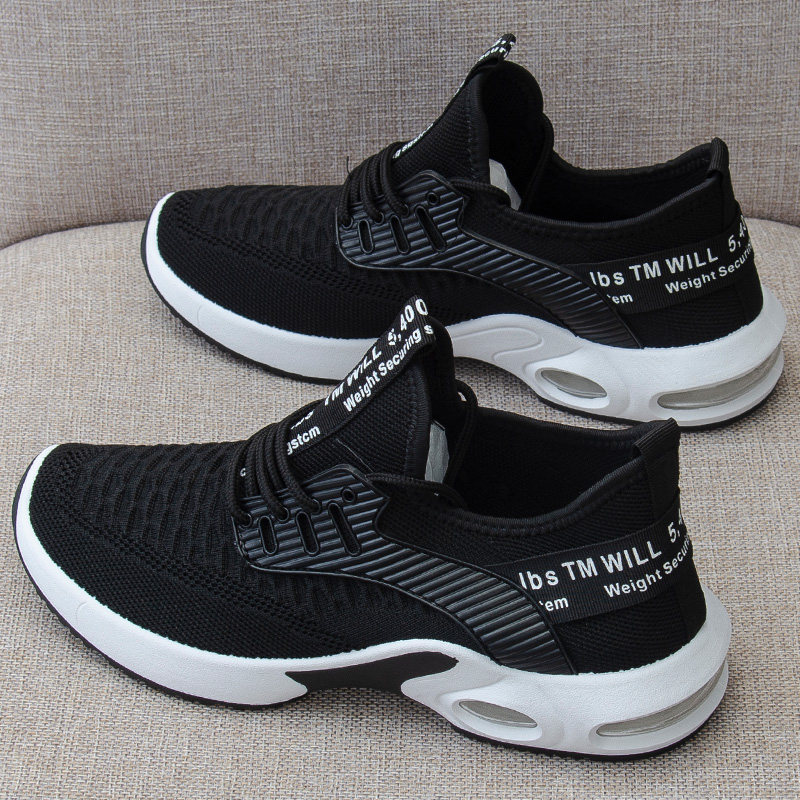 Men's shoes sports casual shoes 2020 new autumn breathable trend all-match flying woven men's mesh running tide shoes