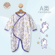 0-6 month new baby clothes winter close-fitting underwear long suede cotton khab climbing clothes all season baby pure cotton one-piece suit
