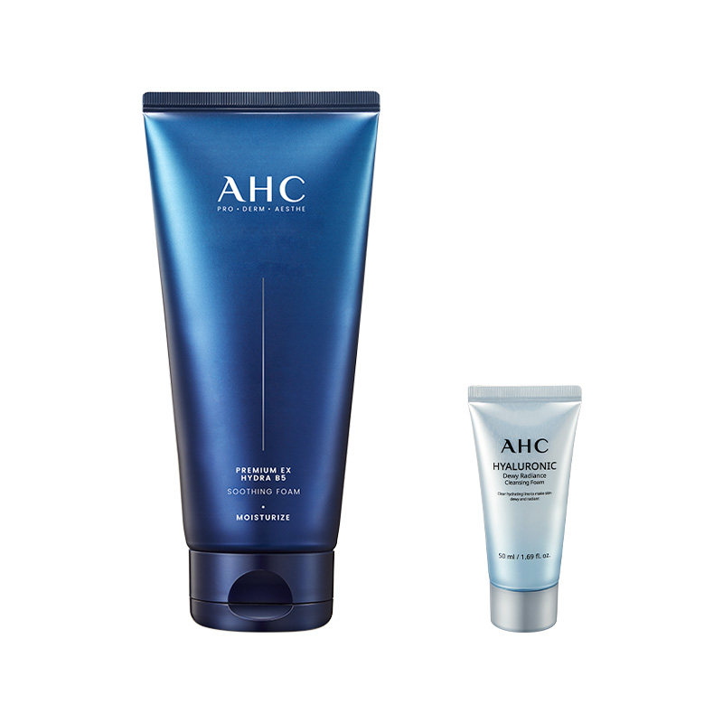 AHC B5玻尿酸洗面奶深层清洁温和补水洁面乳男女官方旗舰店正品