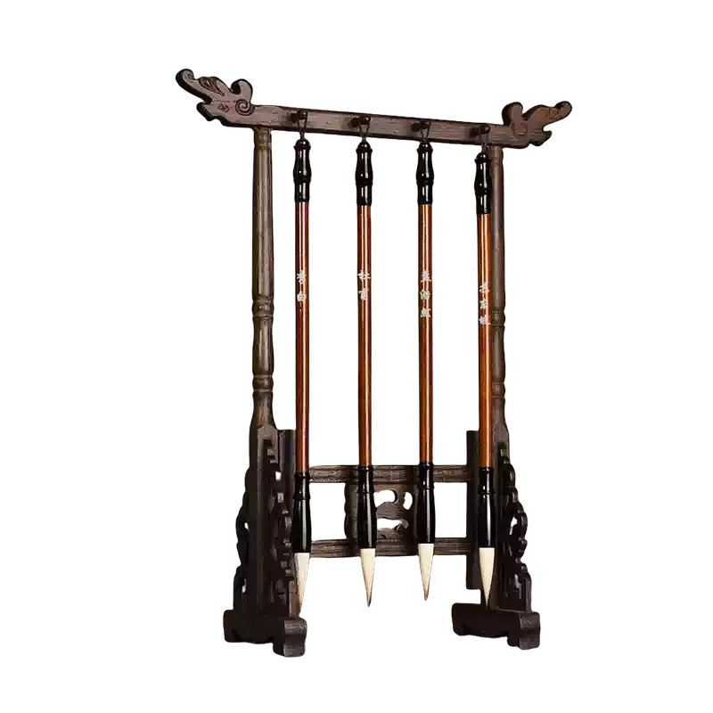 汝窑陶瓷葫芦砚滴葫芦笔搁架毛笔架子文房四宝水滴砚台磨墨研磨专用陶瓷