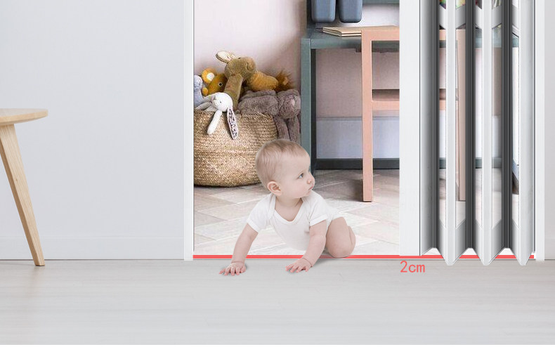 厨房门单开门伸缩门百叶门pvc折叠推拉门卫生间通燃气煤气隐形门详情15