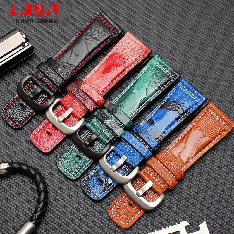 Ostrich Leather Watch Strap Compatible with Seven Friday Sevenfriday Men's Watch Band S2 P3 28mm Ostrich Leather Watch Strap Compatible with Seven Friday Sevenfriday Men's Watch Band S2 P3 28mm