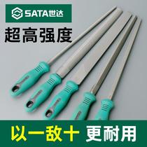 Shida file grinding tool flat triangular round semi-circular steel hand file plate for filing metal iron and wood fine medium and thick