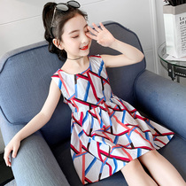Childrens skirt summer style Princess fashionable girl summer dress thin 8 year old girl medium big childrens clothing 9