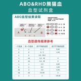 ABO Test Card Test Card Reagent Resegent Box RHD Panda Test Test Paper быстрое идентификационная тестовая бумага